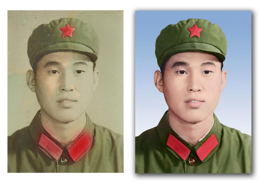马尾破损照片修复-18